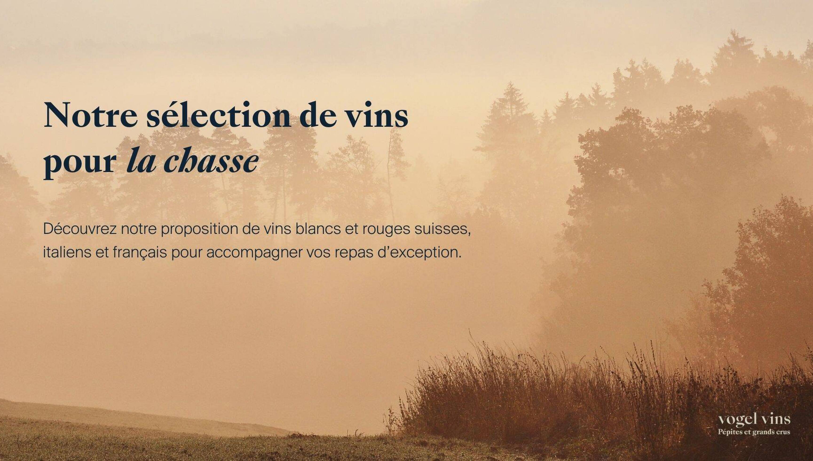 Nos vins pour la chasse !