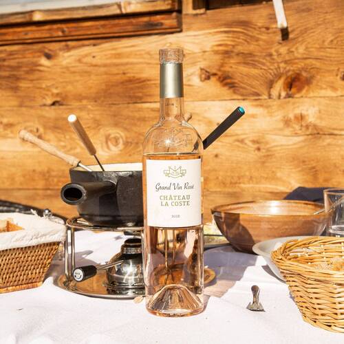 Grand Vin rosé avec la fondue