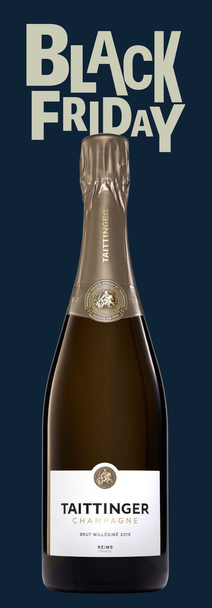 Black Friday - Taittinger brut Millésimé 2016 - 6 x 75 cl (livraison incluse)