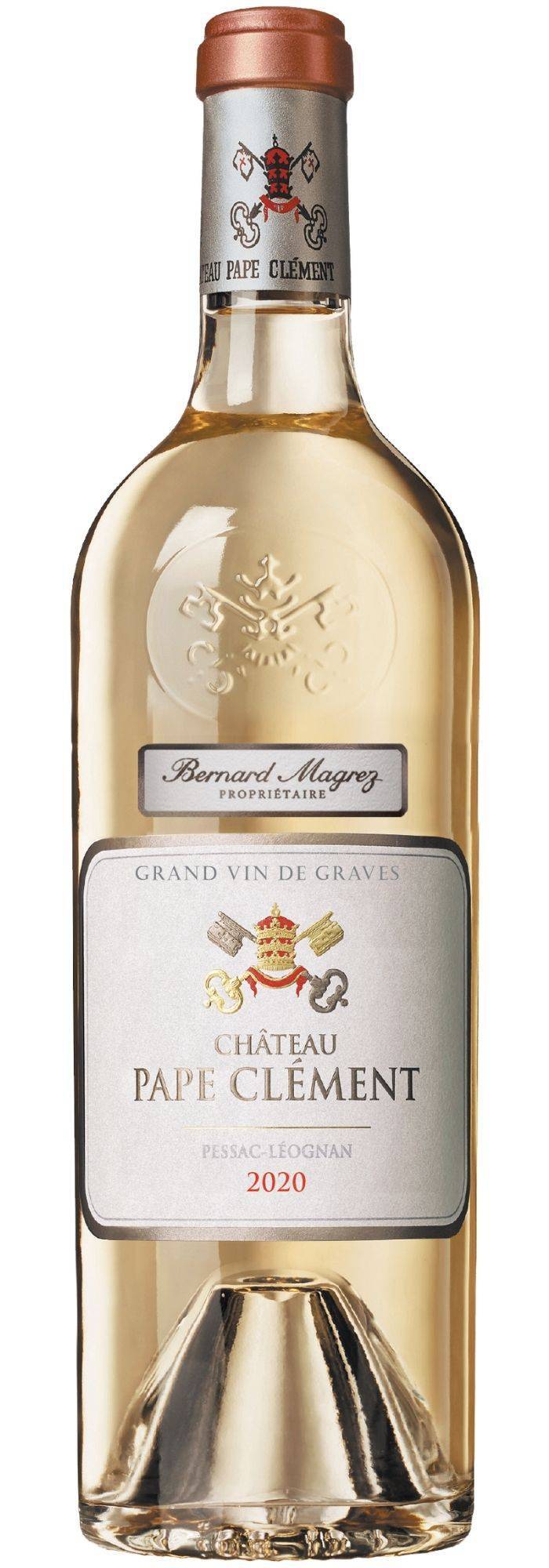 Château Pape Clément blanc - étiquettes légèrement abîmée