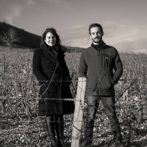 Portrait de Marie et Pierre Jacqueson pour illustrer les vins de la Bourgogne.